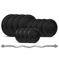 Lifespan Fitness 40kg Curl Bar Standard Weight Set