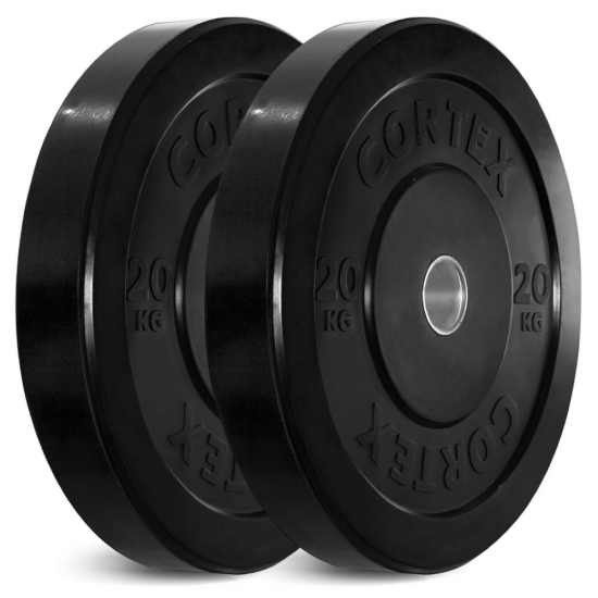 Lifespan Fitness CORTEX 70kg Black Series Bumper Plate Set 