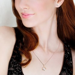 Pica LéLa - Shine Your Light Necklace & CZ Stud Earrings