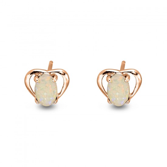 Wellington Jeweller - In-Love Solid Opal Earrings (Rose Gold)